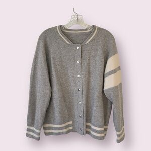 Zoe Jordan Edison Cashmere Wool Bomber Cardigan small/medium